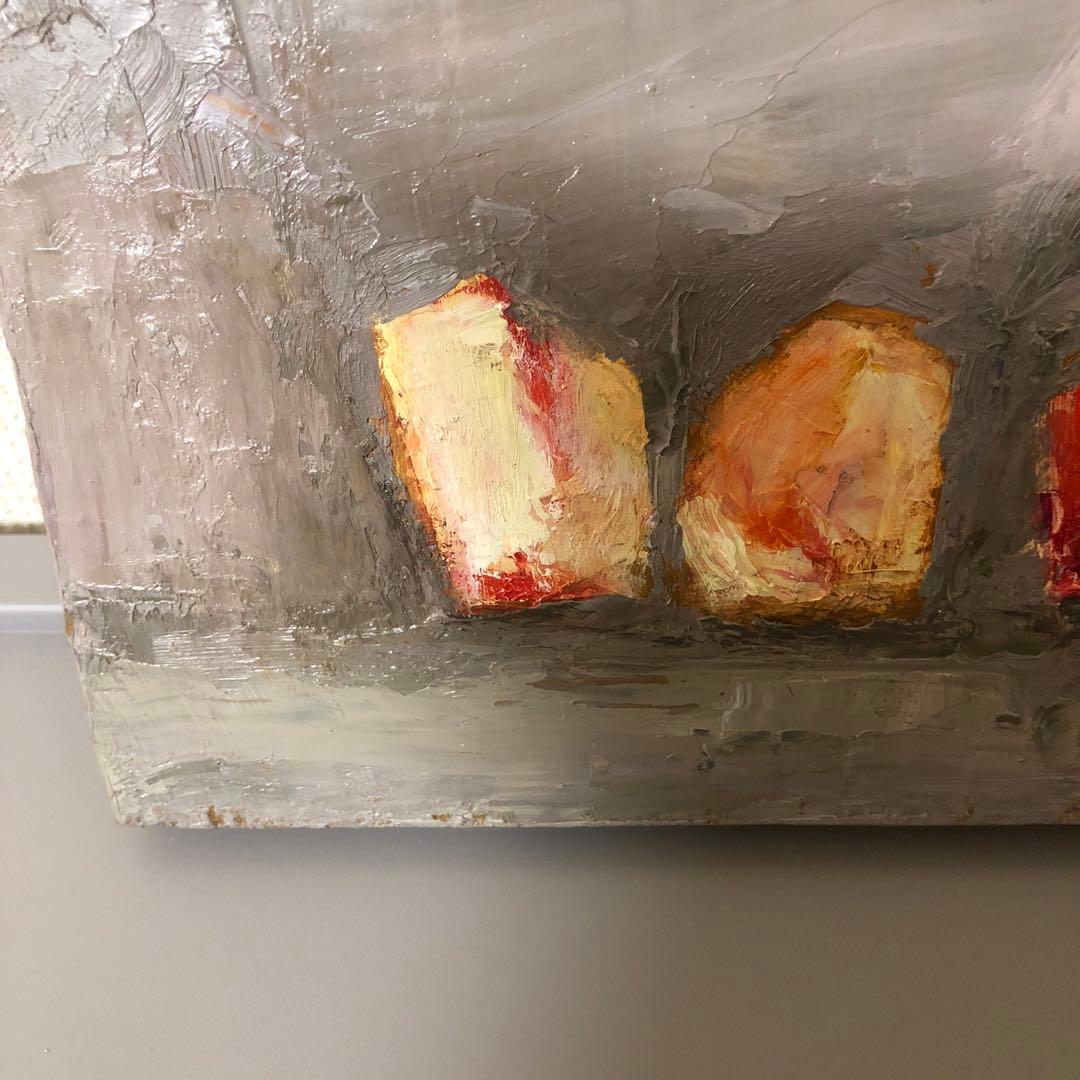 油絵（桃）もも　モモ