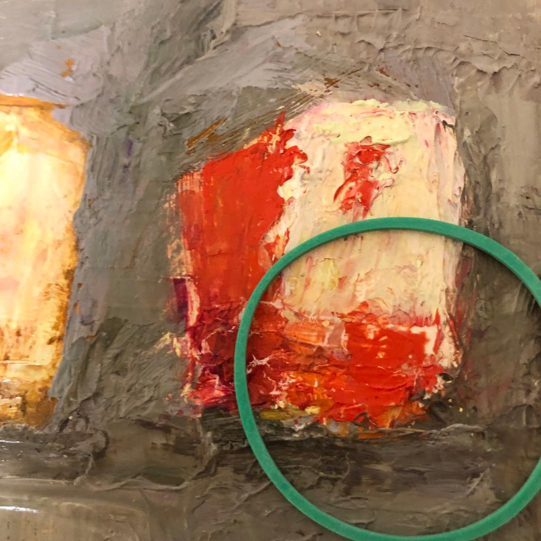 油絵（桃）もも　モモ