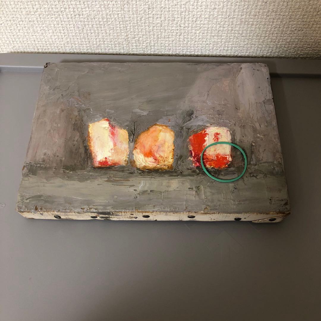 油絵（桃）もも　モモ