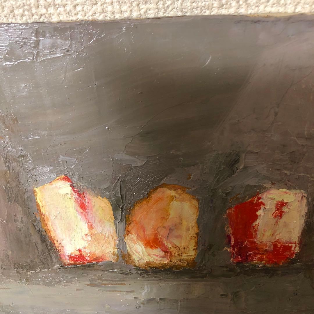 油絵（桃）もも　モモ