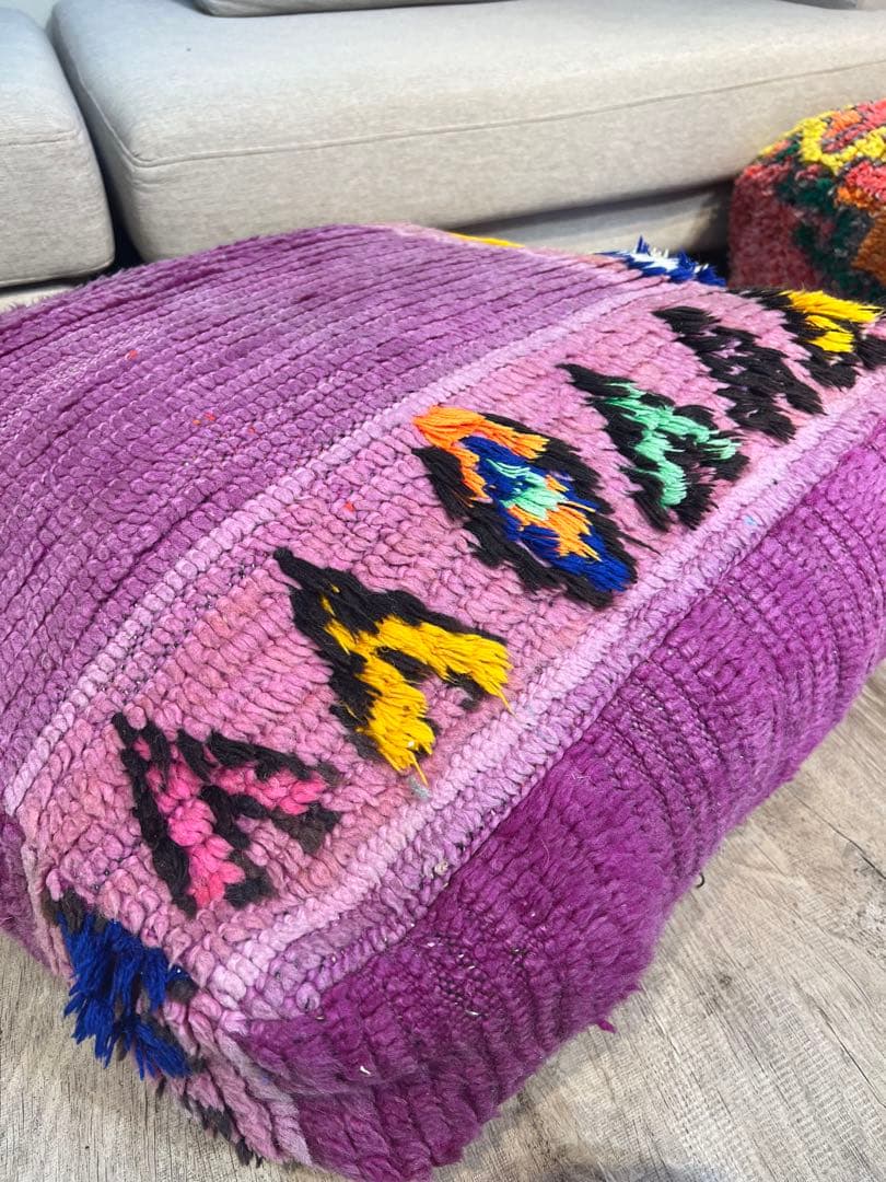 モロッコラグリメイク ハート プフ オットマンカバー 22000円