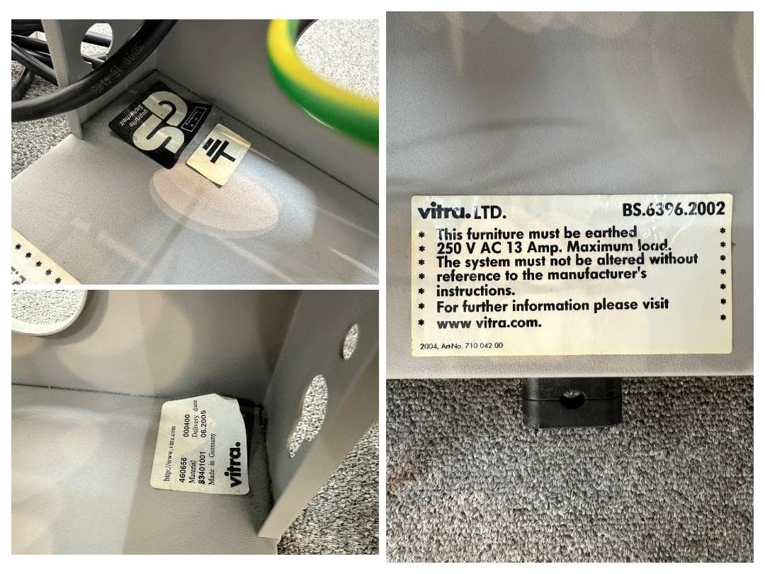 vitra/アドホック　PCシステムデスク/ゲーミングテーブル　袖机・鍵付き