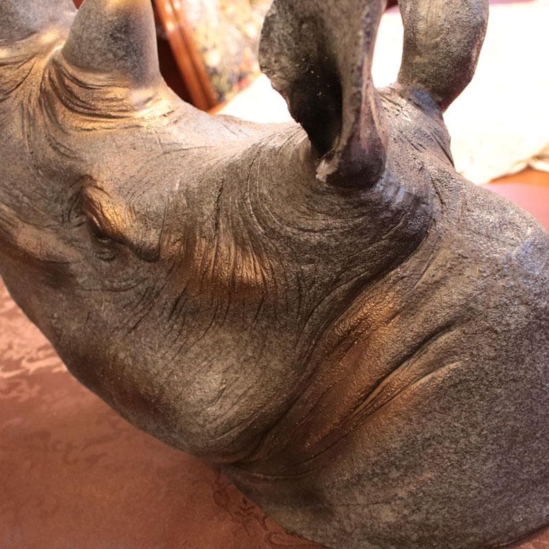 アニマルヘッド サイ ウォールデコレーション 壁掛け 動物 157-006