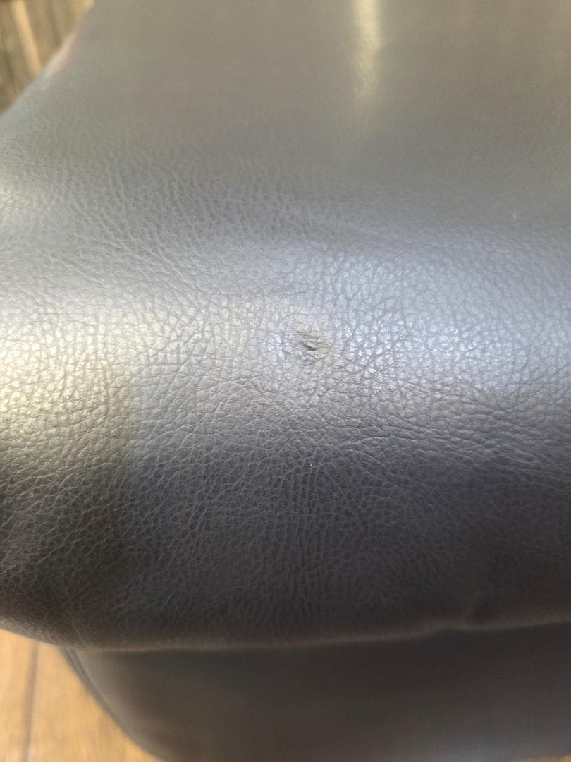 〈日本フクラ〉スツール Ｎ103-17 黒 ビニールレザー 現状渡し