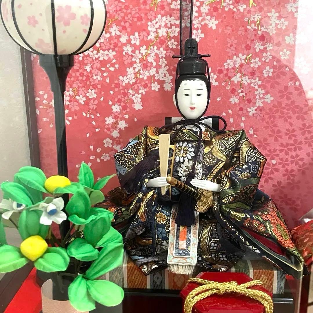 【美品】雛人形 ガラスケース付き　ライト付きます⭐︎
