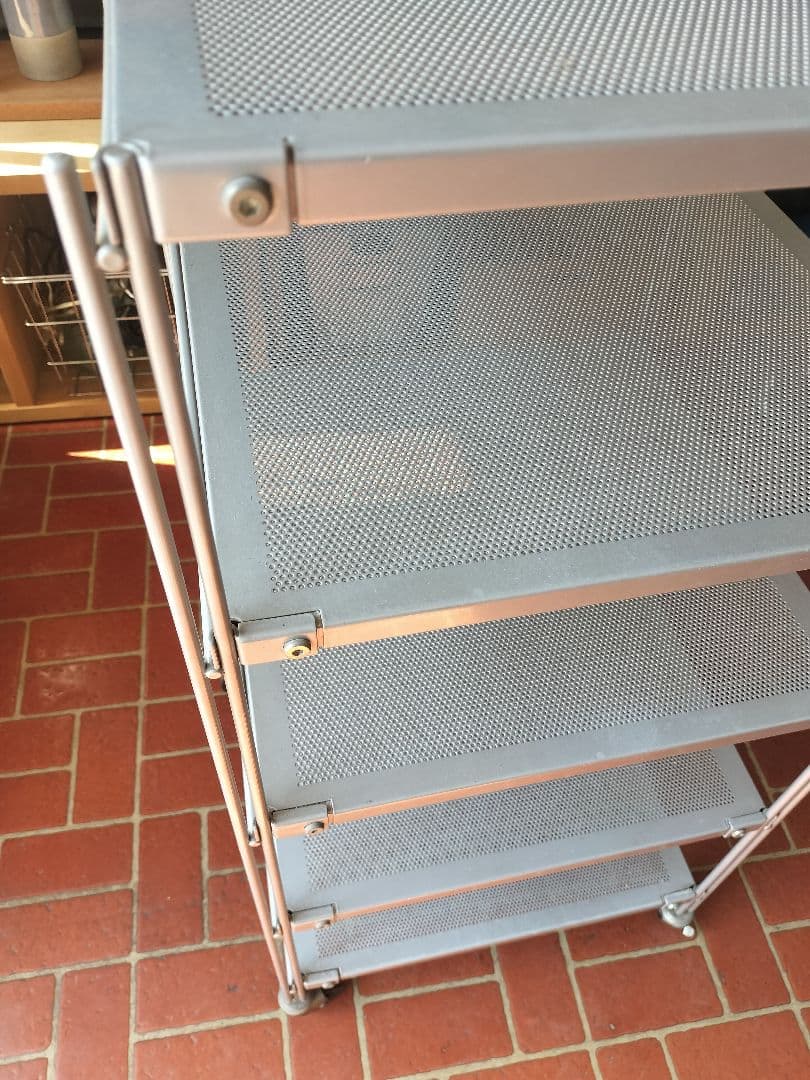 廃盤 無印良品 MUJI スチール ユニットシェルフ グレー メッシュ