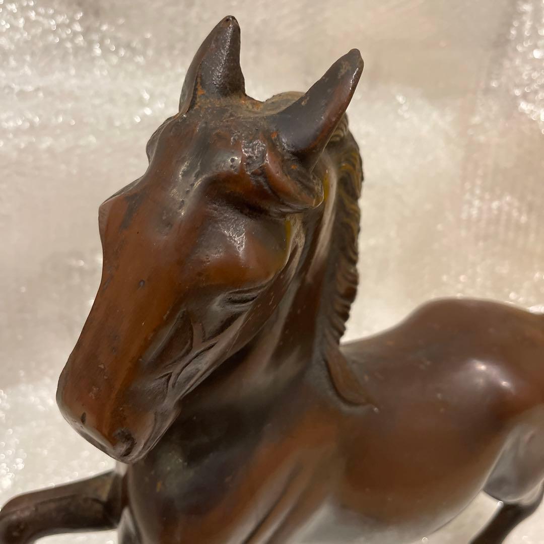 鉄製 駿馬 金属工芸 古美術 馬の置物　重さ10k 全長役60㎝