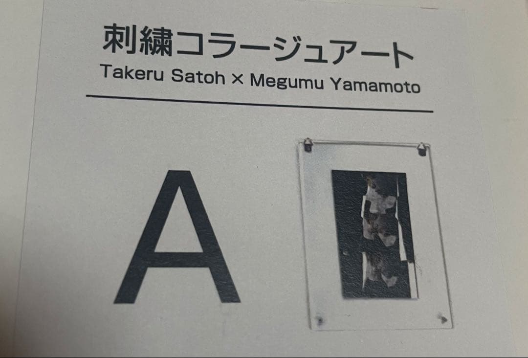 佐藤健✖️山本芽生　伊勢丹　刺繍コラージュアートA