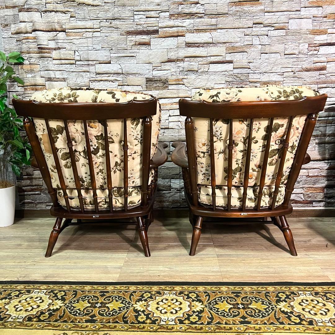 カリモク家具 karimoku꧂コロニアルシリーズ ソファセット アーム 花柄