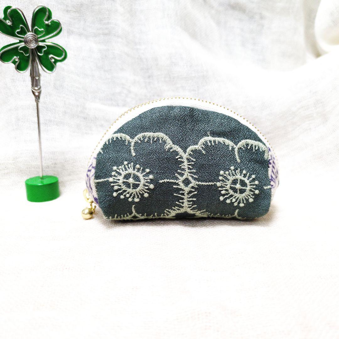 ミナペルホネン生地使用 ハンドメイド ミニポーチ 秘密のあるポーチ