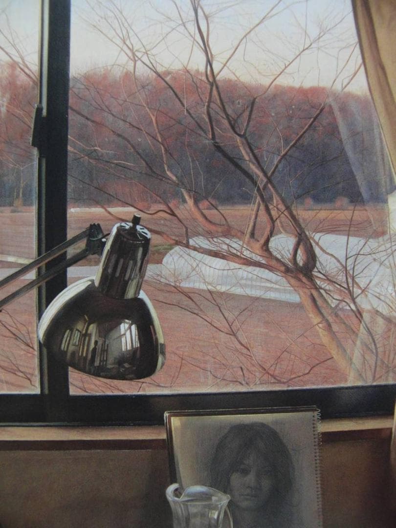 小尾 修、「窓から(11月)」、希少な額装用画集より、新品高級額装付、状態良好