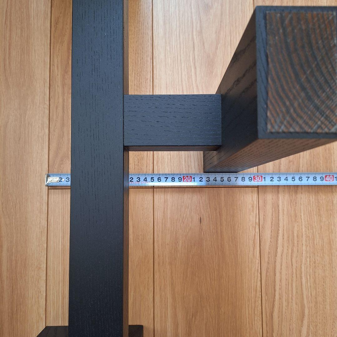 【新品、未使用】ローテーブル用 脚 木製 T型 黒 2本セット 一枚板 天板