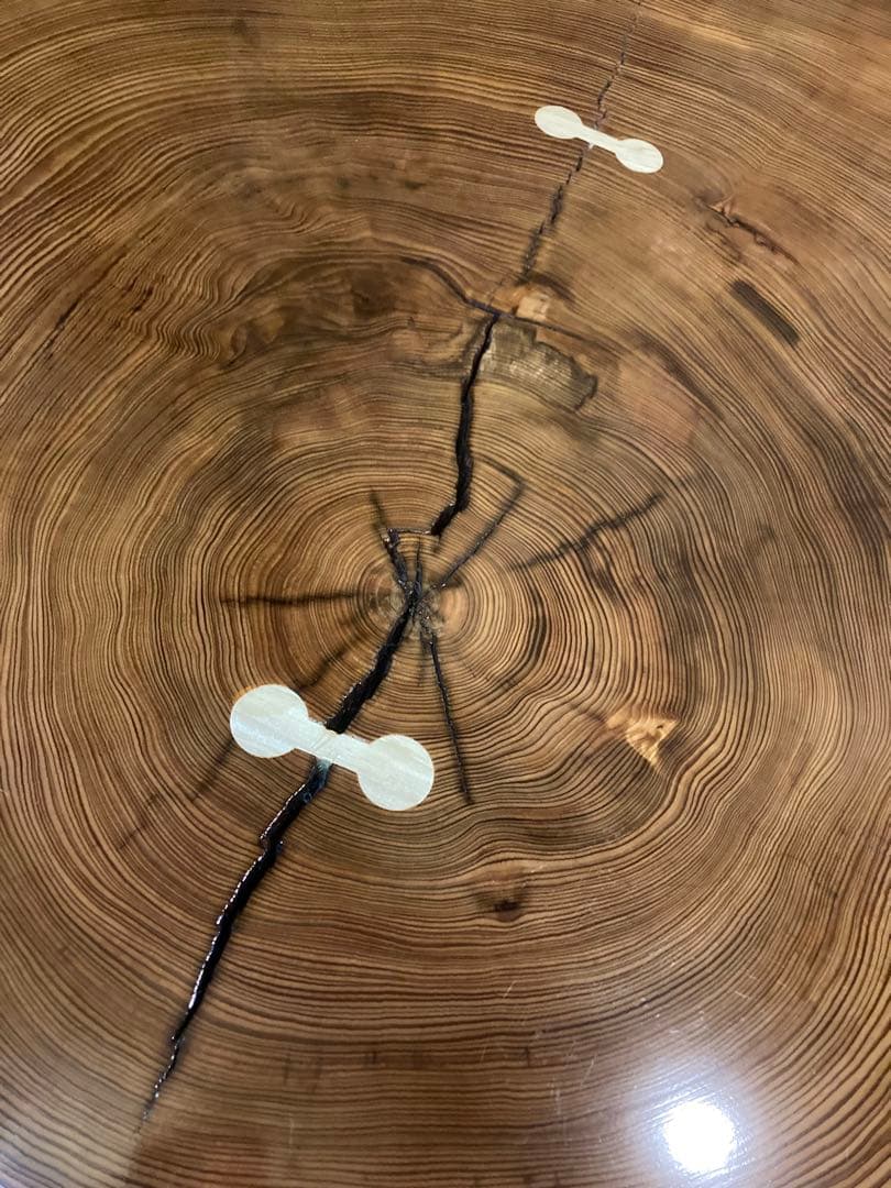 センターテーブル　座卓　年輪　丸太　輪切り