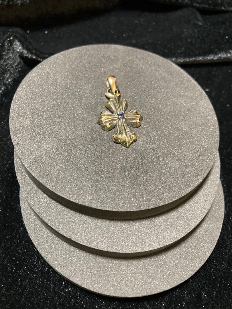 ⑱クロスSTONESペンダント 真鍮