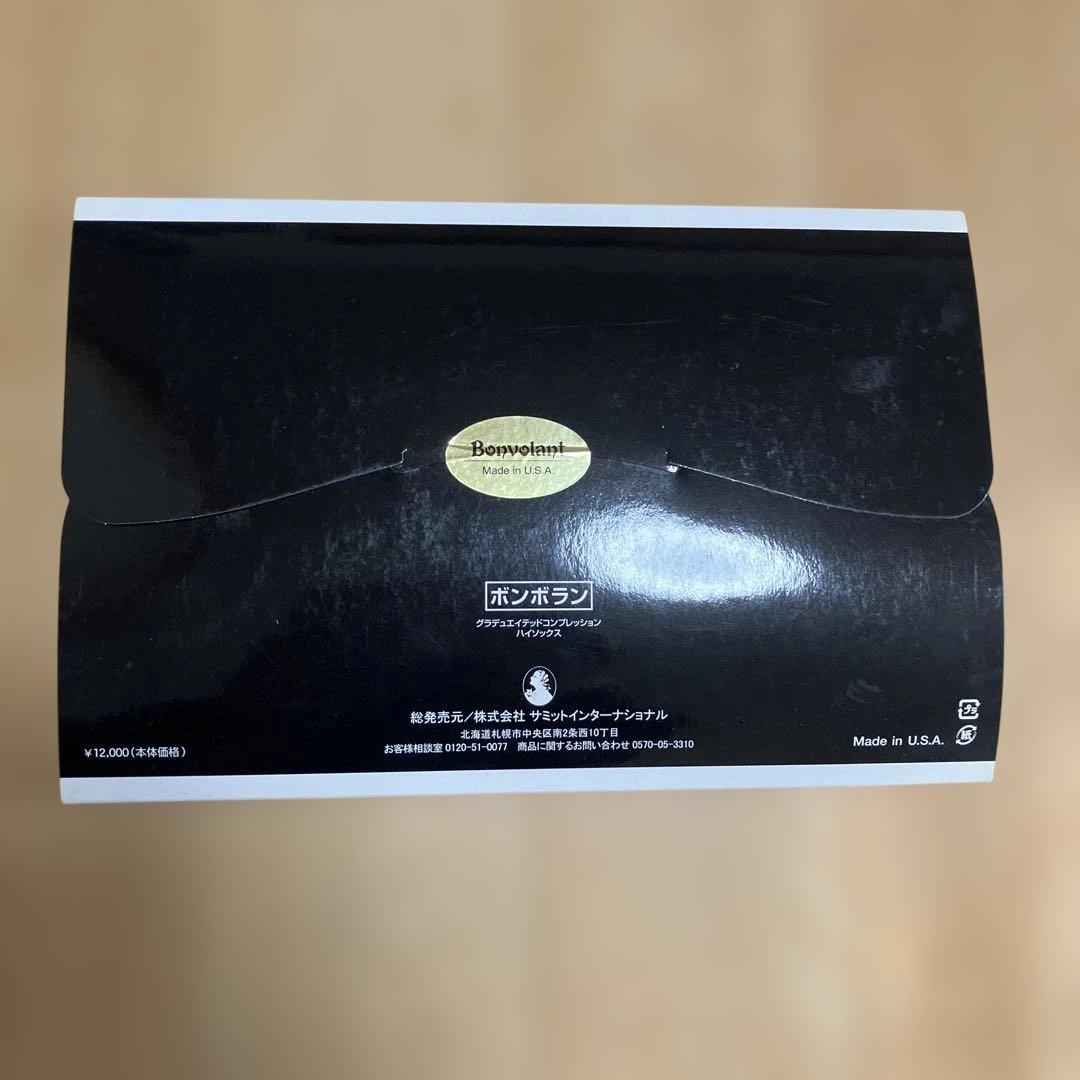 サミットインターナショナルボンボランハイソックス 黒二足組 サイズ　L✖️3