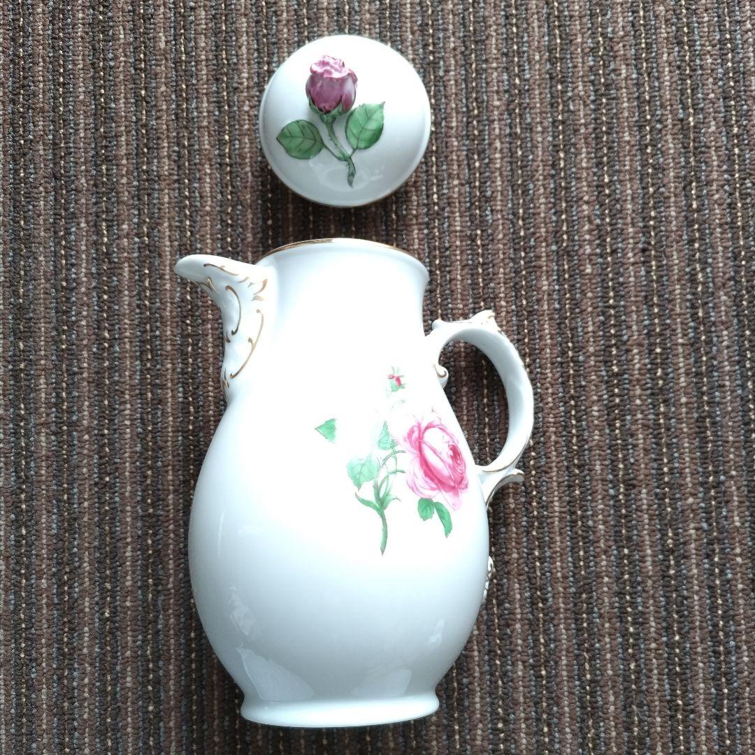 【美品】フュルステンベルク　バラ文様　ポット＆クリーマー＆シュガーポットセット