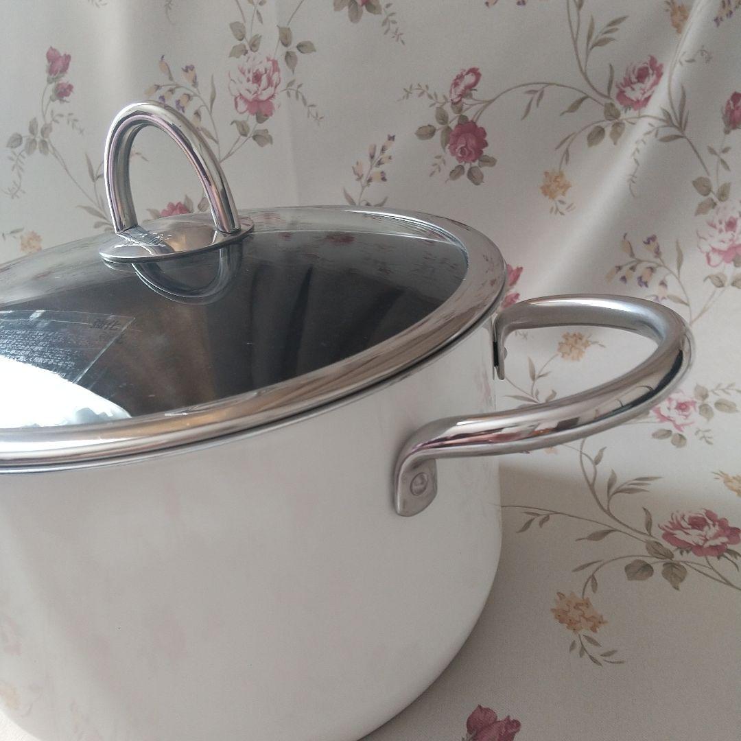 中古 シリット 両手鍋　ホワイト