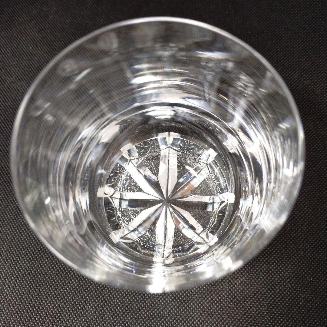 HOYA　最高級　底面菊繋ぎ紋　スリットカット　ロックグラス　激レア品