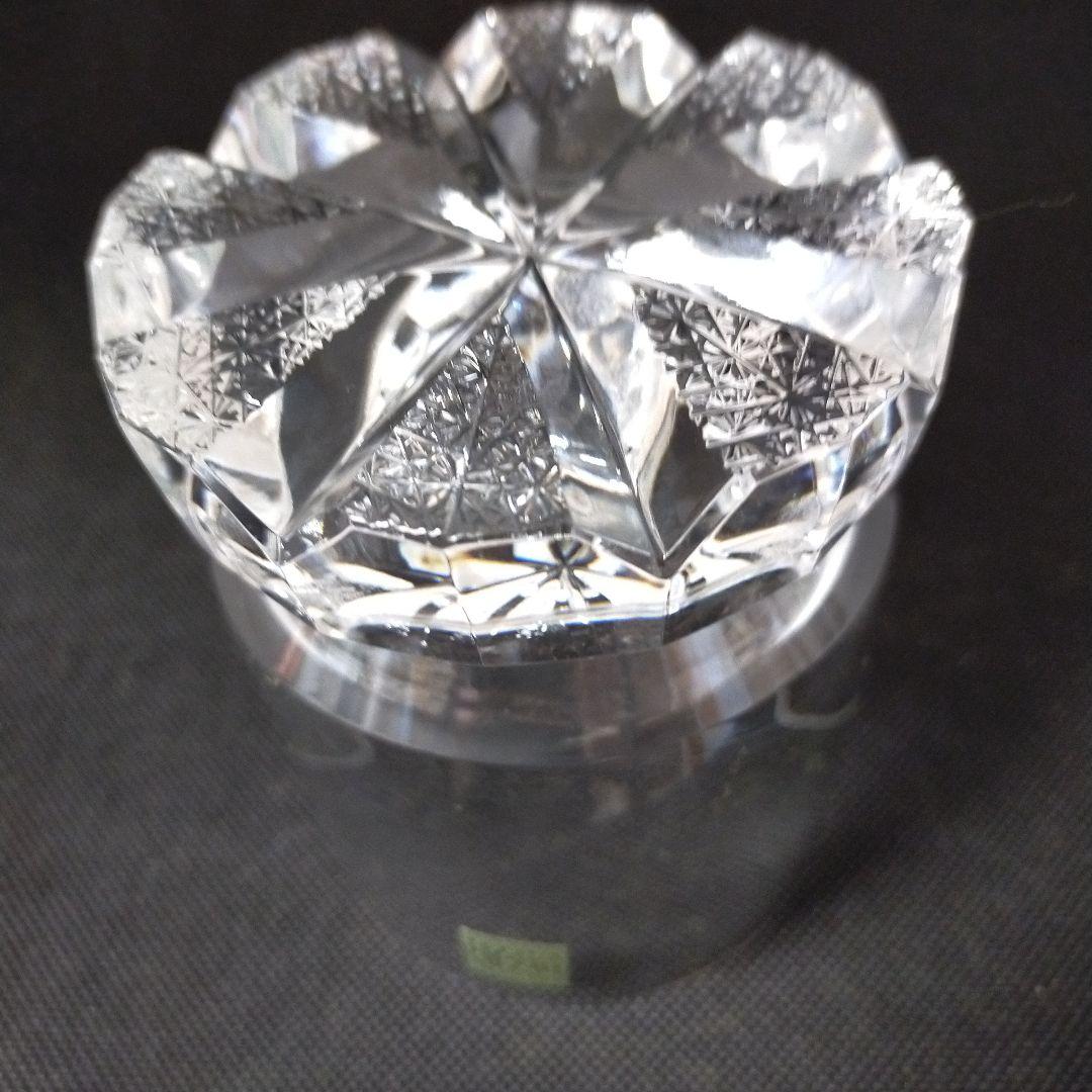 HOYA　最高級　底面菊繋ぎ紋　スリットカット　ロックグラス　激レア品