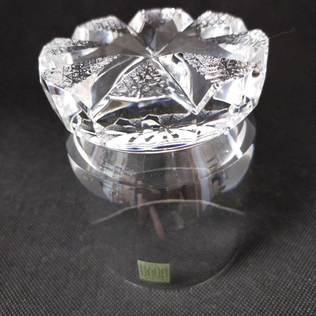 HOYA　最高級　底面菊繋ぎ紋　スリットカット　ロックグラス　激レア品