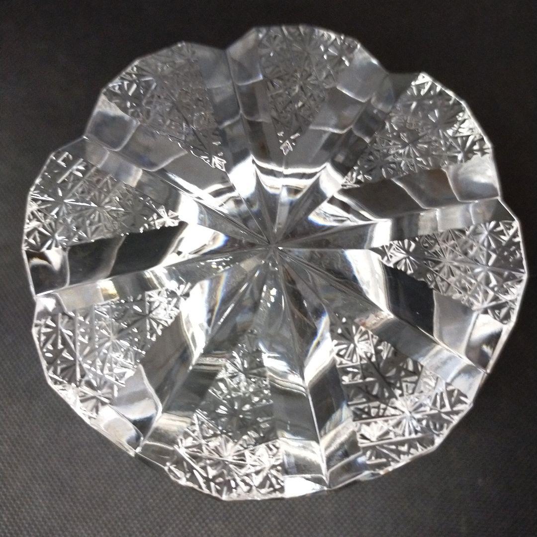 HOYA　最高級　底面菊繋ぎ紋　スリットカット　ロックグラス　激レア品