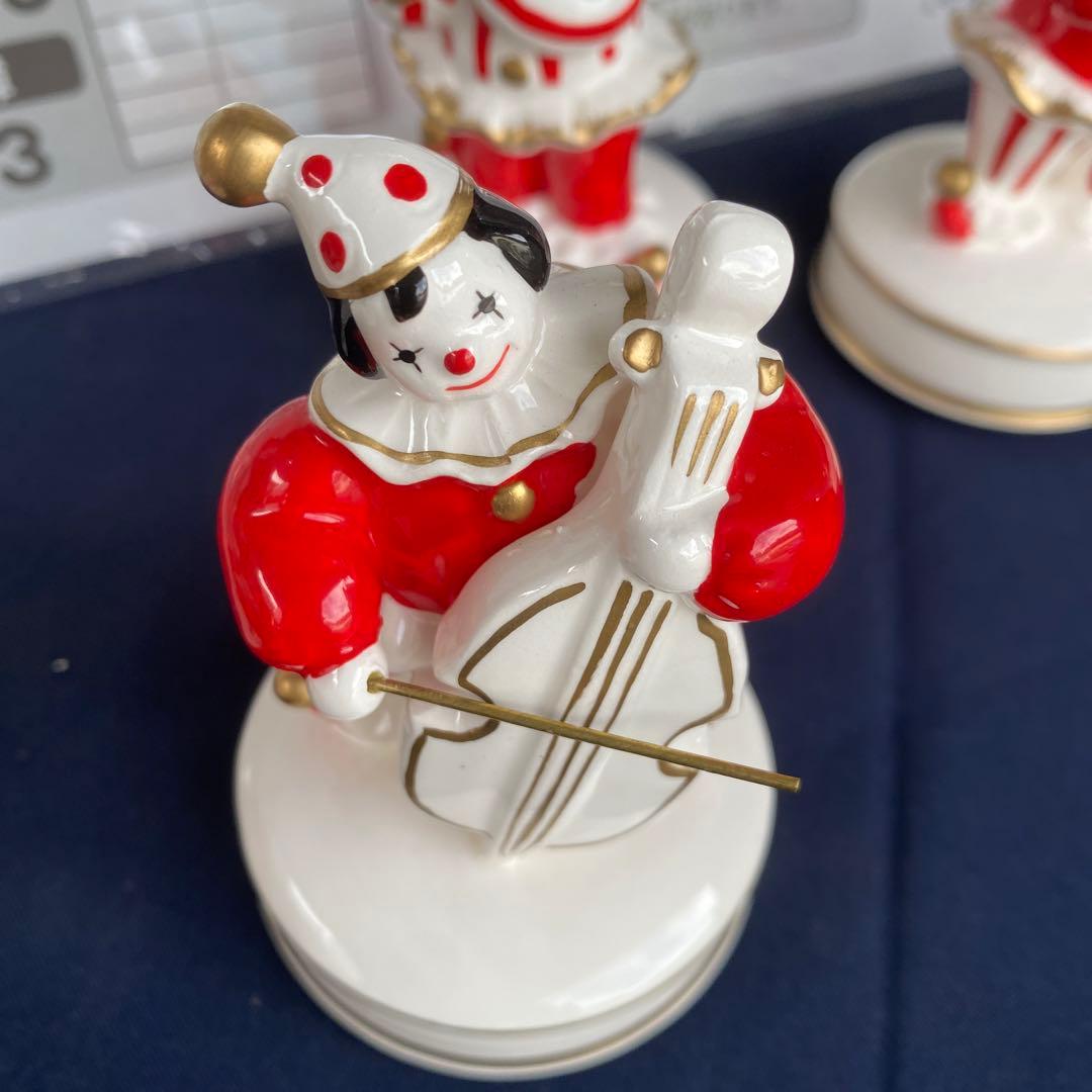 陶器製 ピエロ フィギュア 6体セット