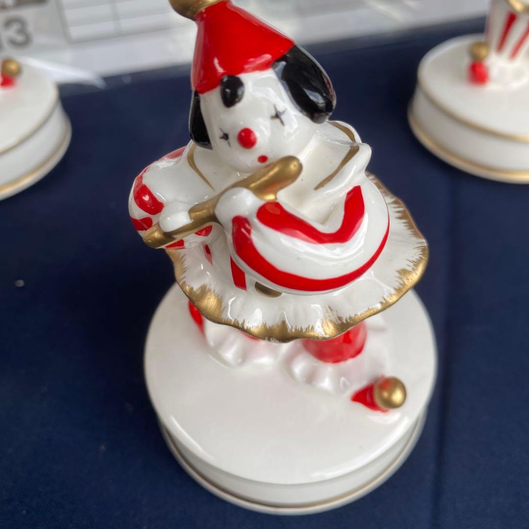 陶器製 ピエロ フィギュア 6体セット