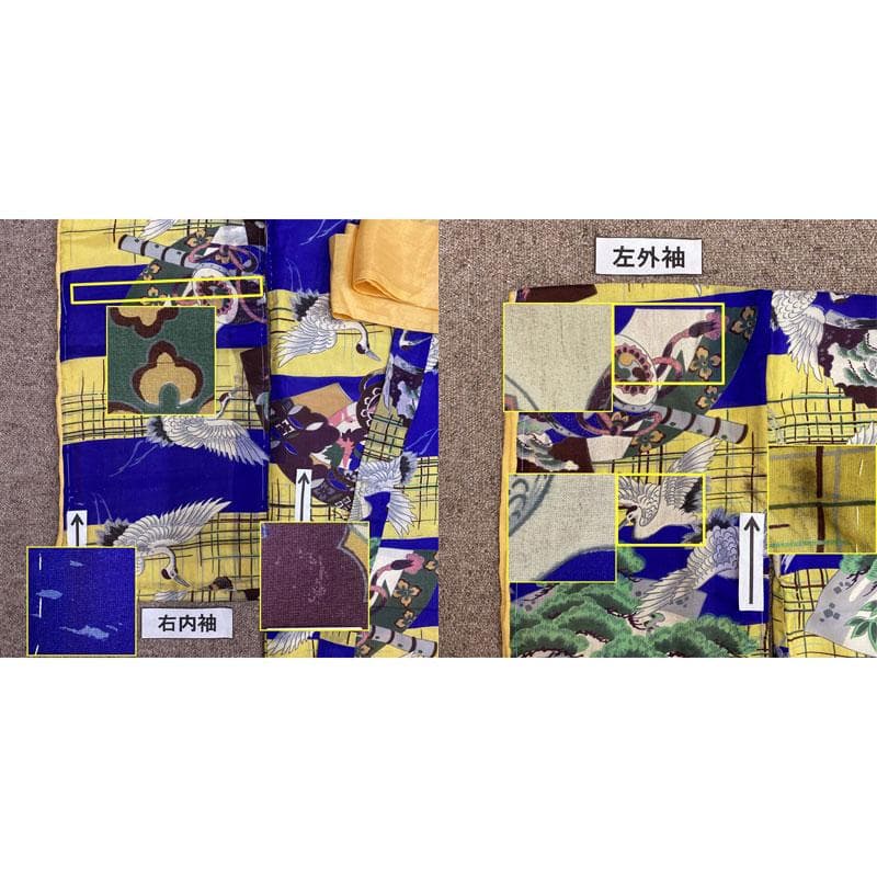 510ab4◎七五三 三歳 男の子 アンティーク着物&被布 レトロ 群青色◎