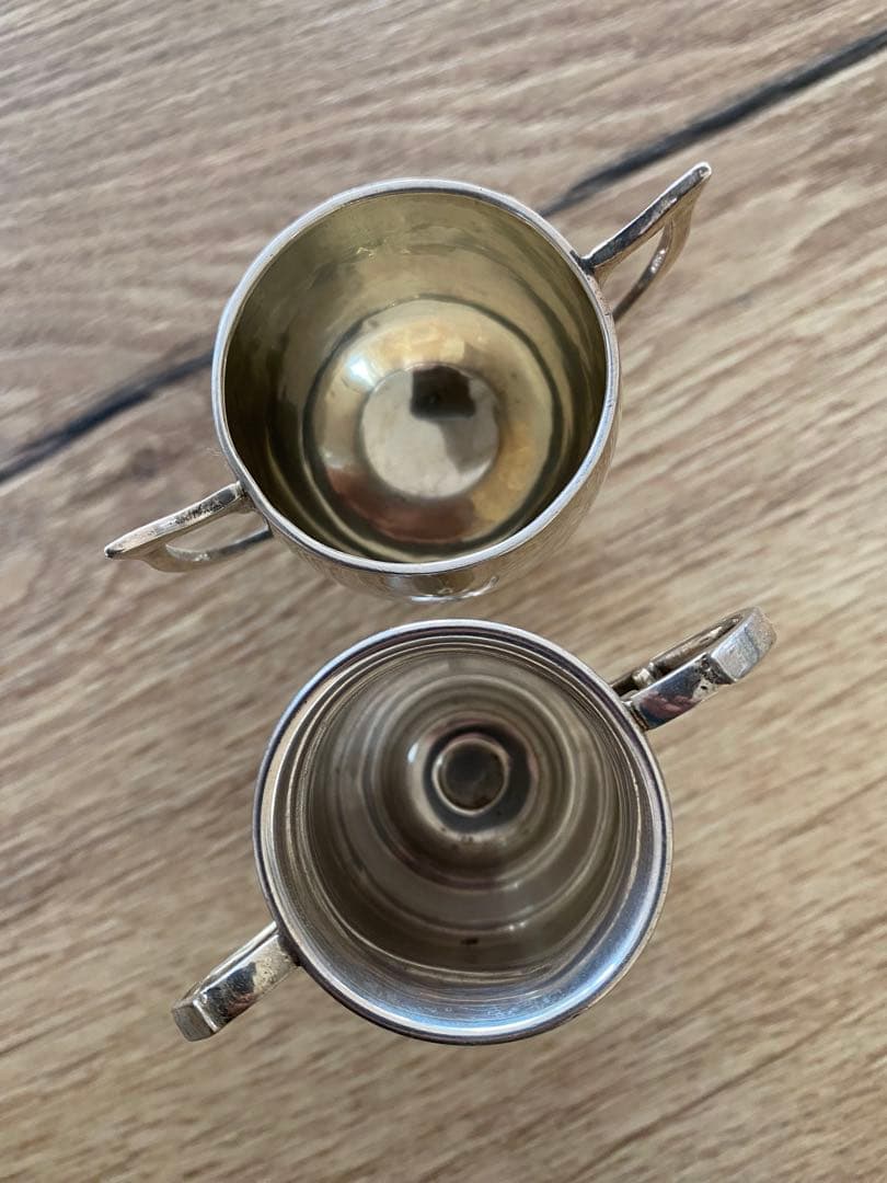 イギリス シルバー 小トロフィー2個 アンティーク ビンテージ 純銀