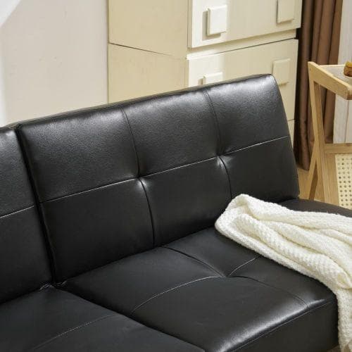 ソファベッド ソファ ベッド ロータイプ 2人 PU リクライニングソファ 背も