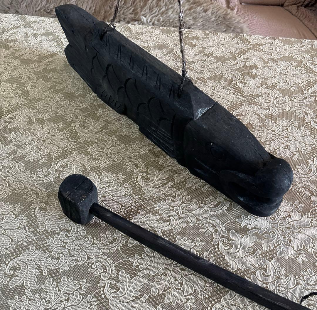 (希少品) 木製 木魚 チャイム、アンティーク 、昭和レトロ、骨董品