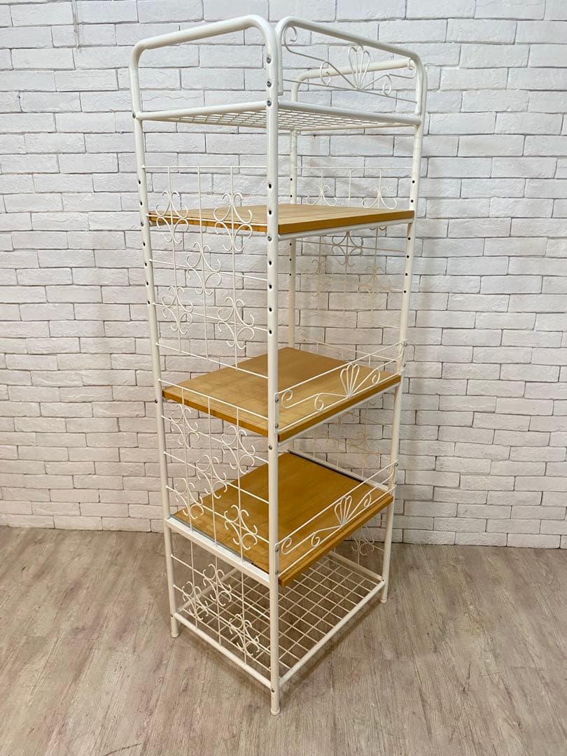 【東京都内23区配送無料】ベルメゾン　アイアン　キッチン　ラック　棚　収納　陳列