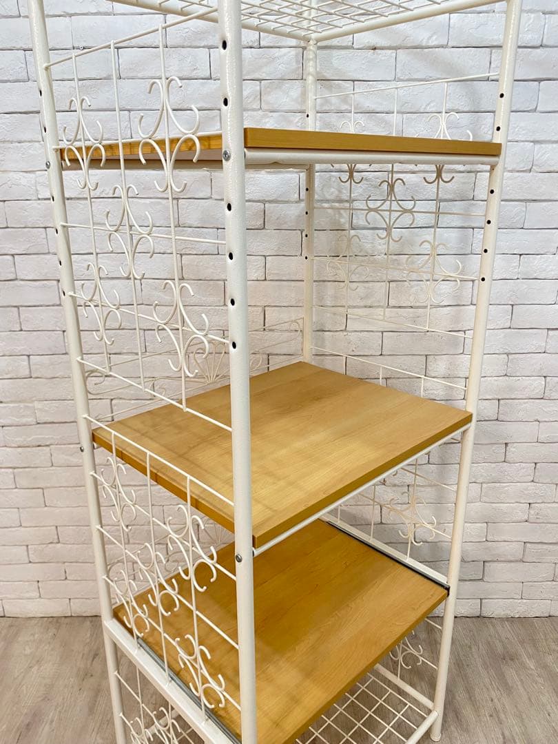 【東京都内23区配送無料】ベルメゾン　アイアン　キッチン　ラック　棚　収納　陳列