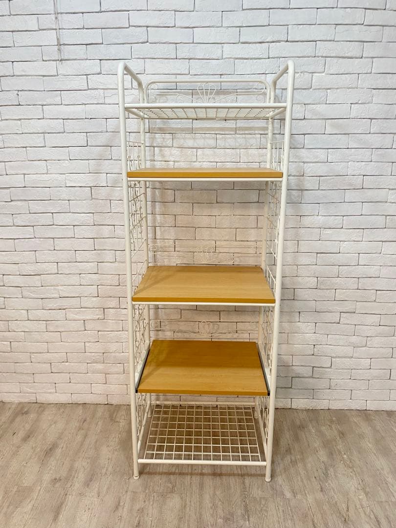 【東京都内23区配送無料】ベルメゾン　アイアン　キッチン　ラック　棚　収納　陳列