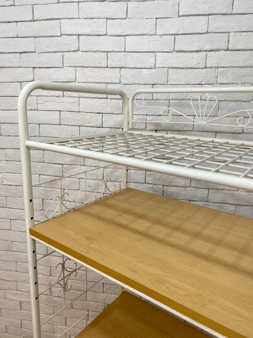 【東京都内23区配送無料】ベルメゾン　アイアン　キッチン　ラック　棚　収納　陳列