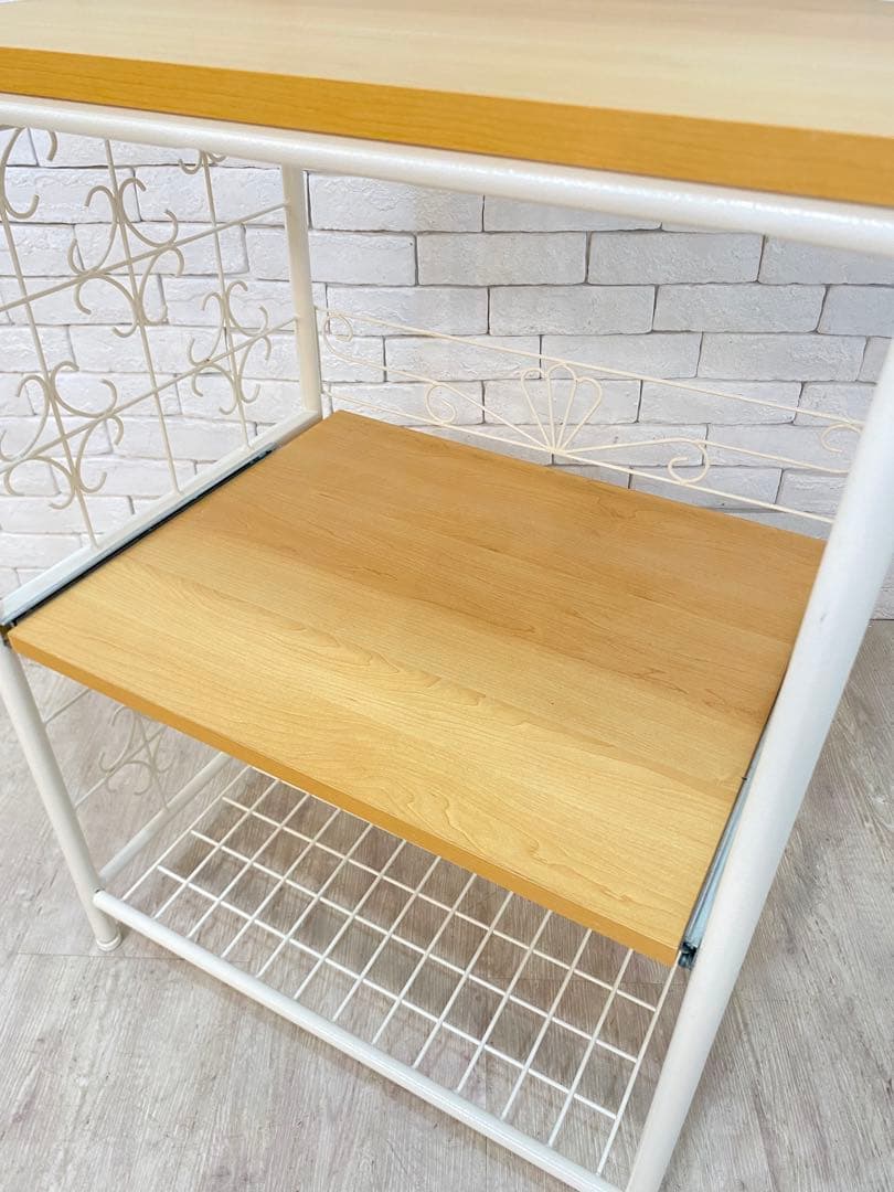 【東京都内23区配送無料】ベルメゾン　アイアン　キッチン　ラック　棚　収納　陳列