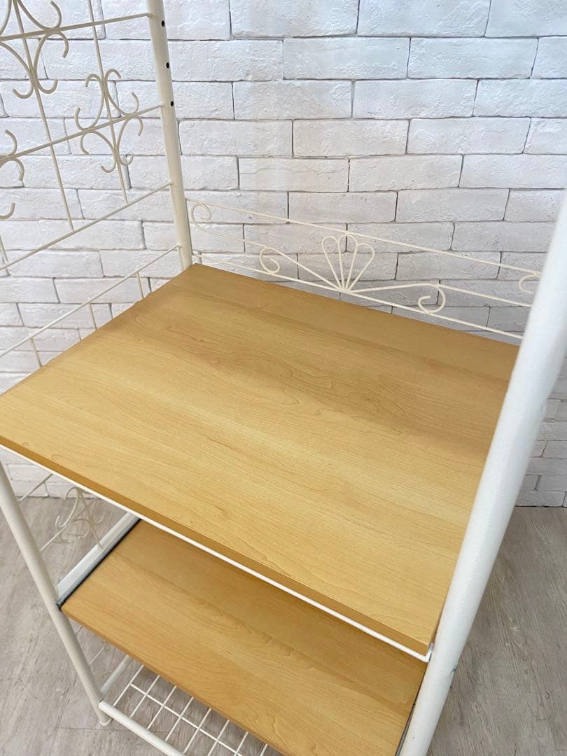 【東京都内23区配送無料】ベルメゾン　アイアン　キッチン　ラック　棚　収納　陳列