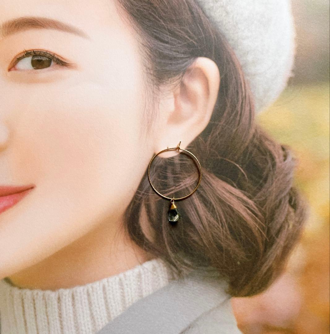 ハニーフラット◆一点物✧希少✧カラーチェンジフローライトピアス✧14kgf