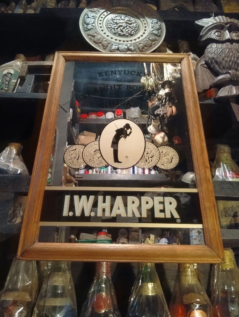 非売品　ノベルティ　1980's　i.w.harper　ウッド　パブミラー