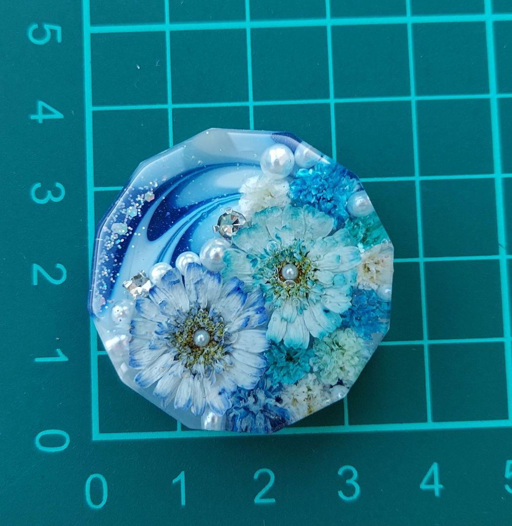 1373】レジン マトリカリア ヘアゴム ポニーフック ブロ―チ ハンドメイド