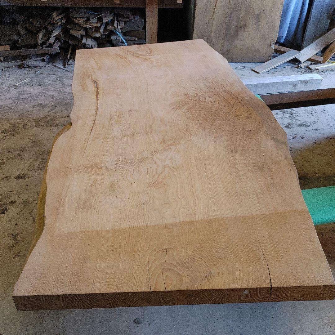 送料込み　一枚板　クリ　栗　無垢材虫食いあり天板テーブルカウンターDIY番号10