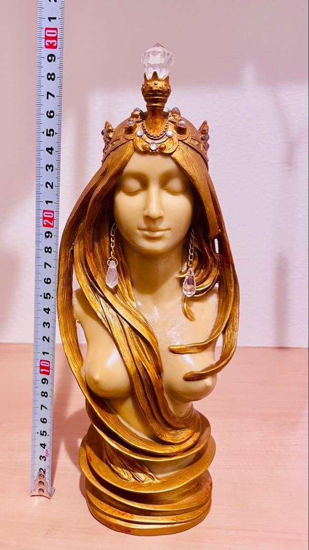 アールヌーボー調女性彫像　アルフォンス・ミュシャ作 「ラ・ナチュール」風