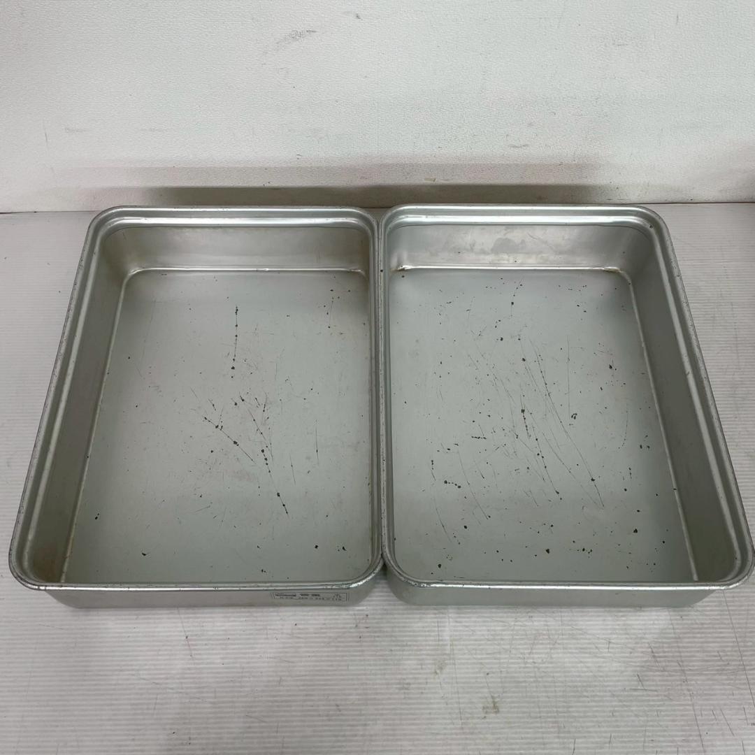 アカオアルミ 番重 バット 3点セット まとめ売り 蓋付き 調理道具 Y2003
