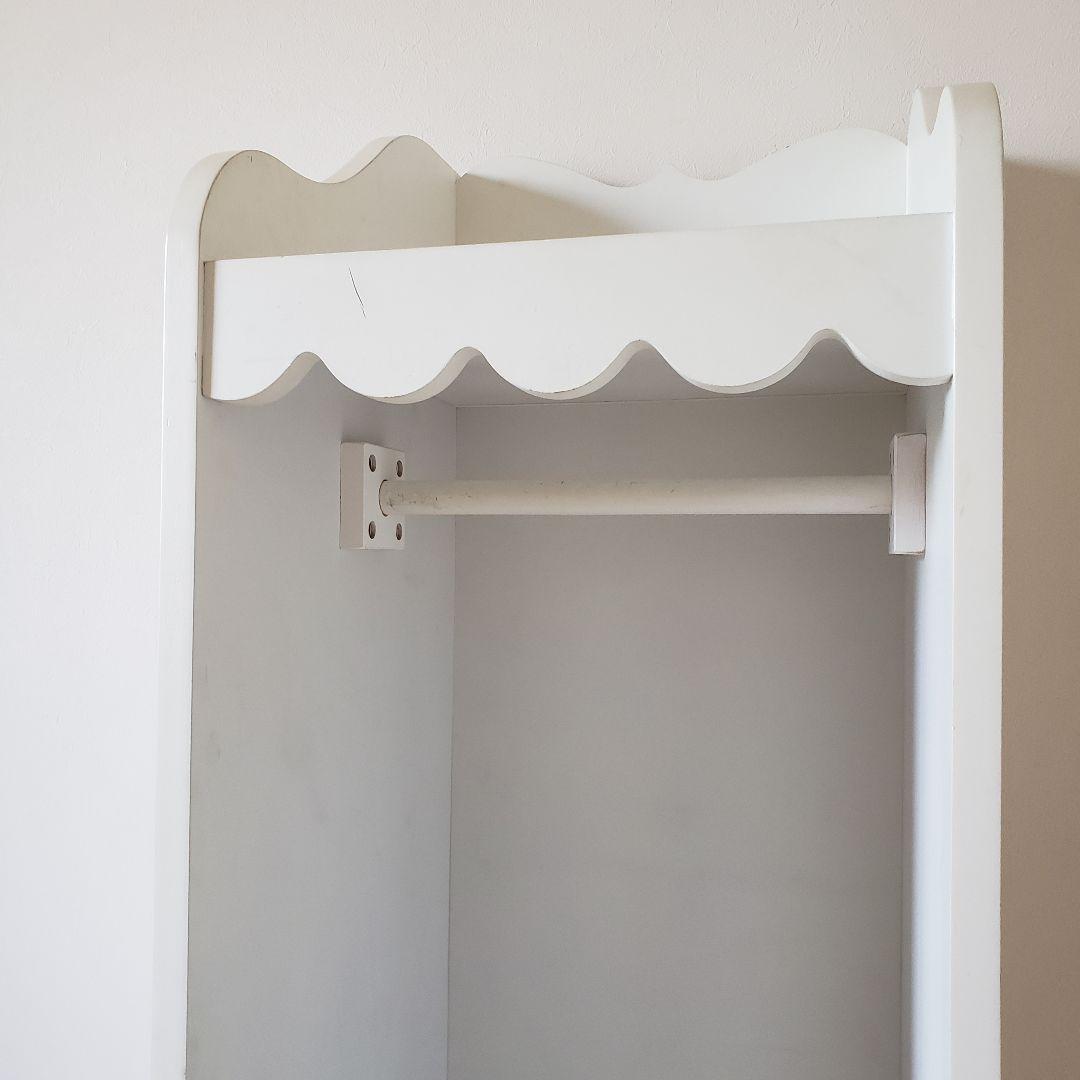 プリンセスハンガーラック/ホワイトラック/収納棚/デスク横棚