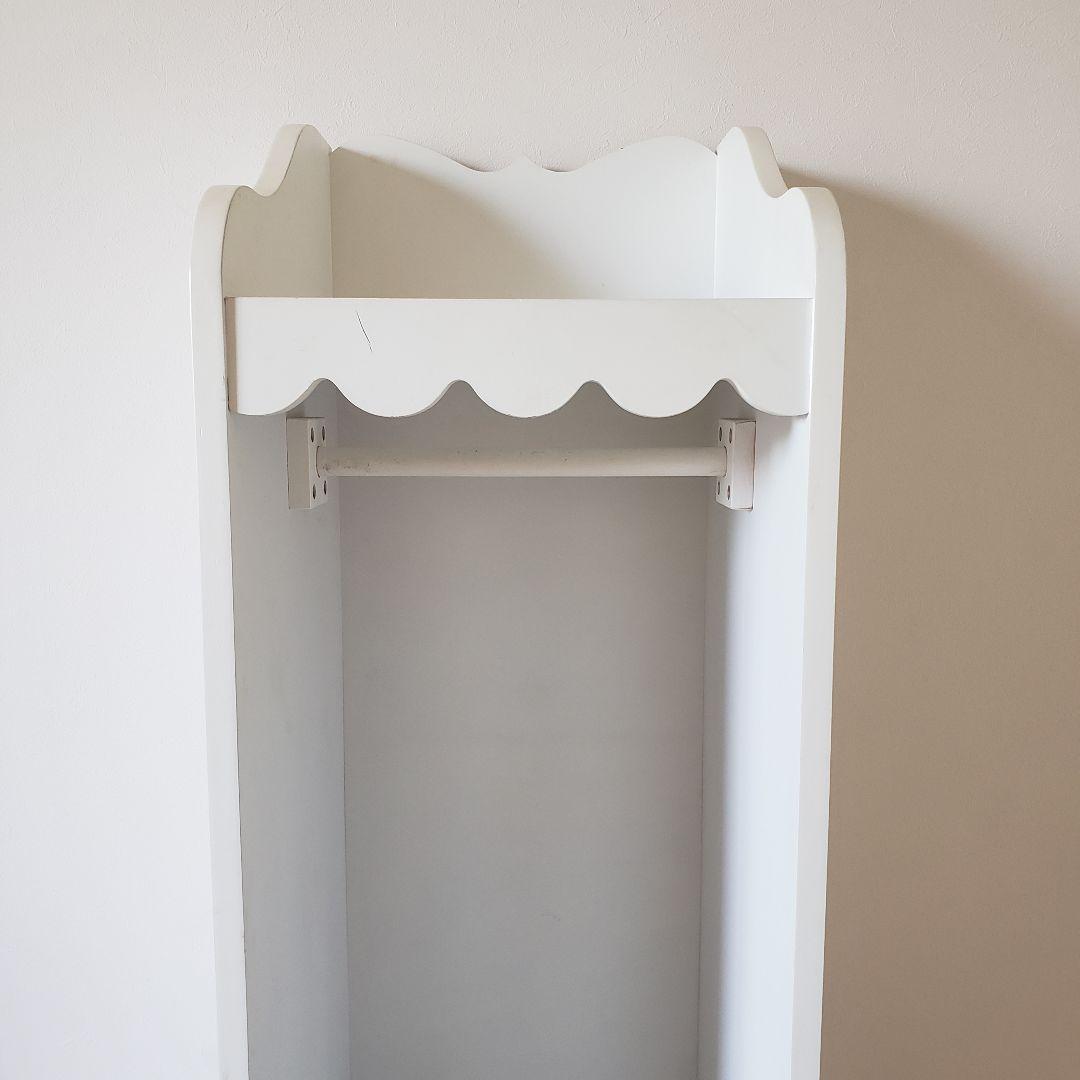 プリンセスハンガーラック/ホワイトラック/収納棚/デスク横棚