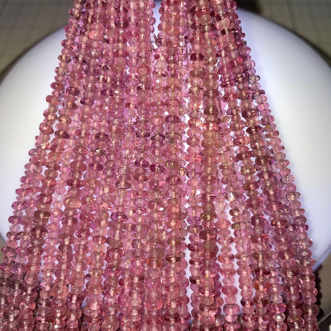 極上宝石質 ピンクトルマリン マイクロファセットカット ロット販売（16連）