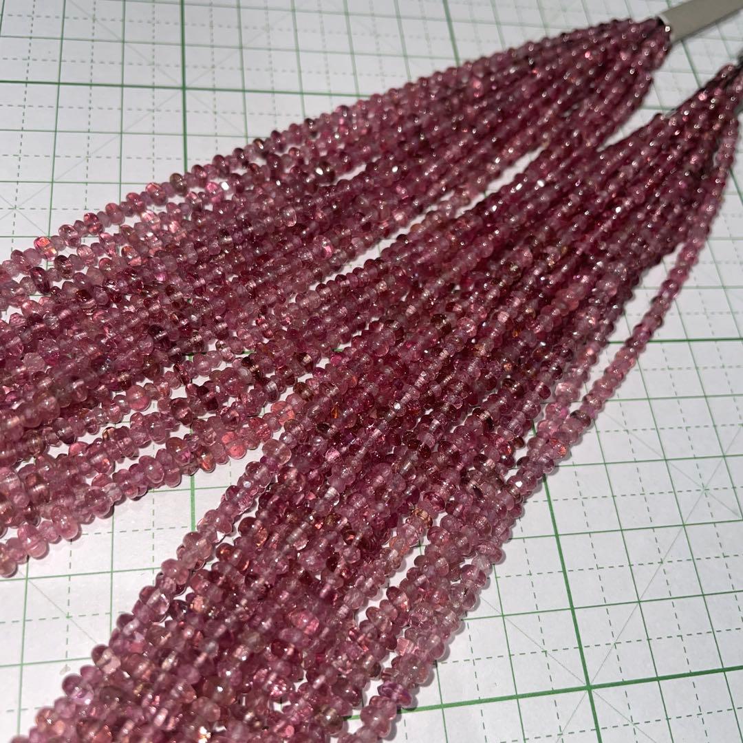 極上宝石質 ピンクトルマリン マイクロファセットカット ロット販売（16連）