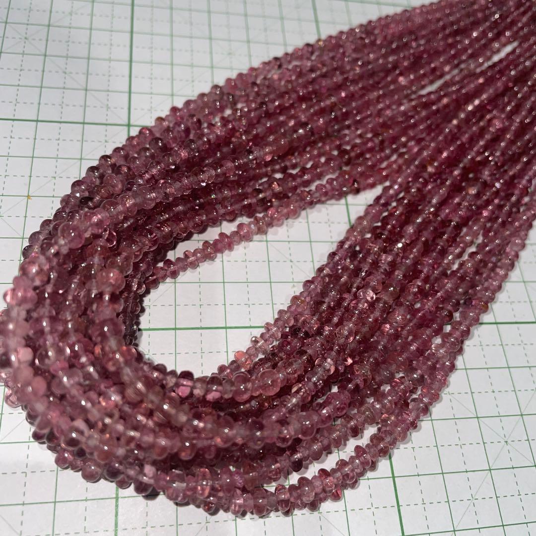 極上宝石質 ピンクトルマリン マイクロファセットカット ロット販売（16連）