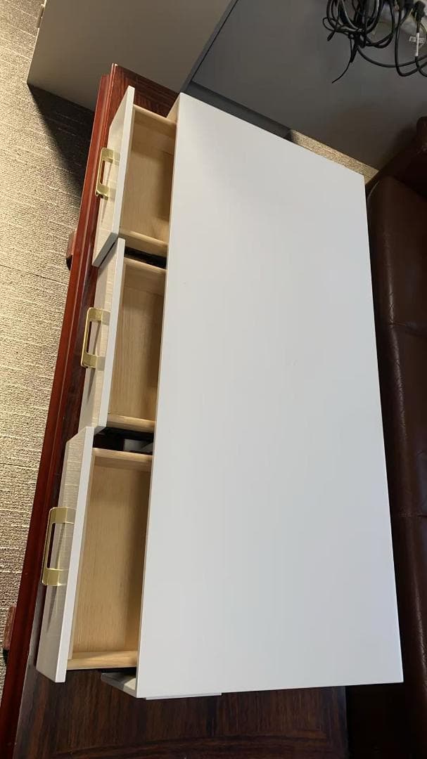 化粧台3点セット (机・鏡・椅子) 訳あり品写真をご確認J206-100-04