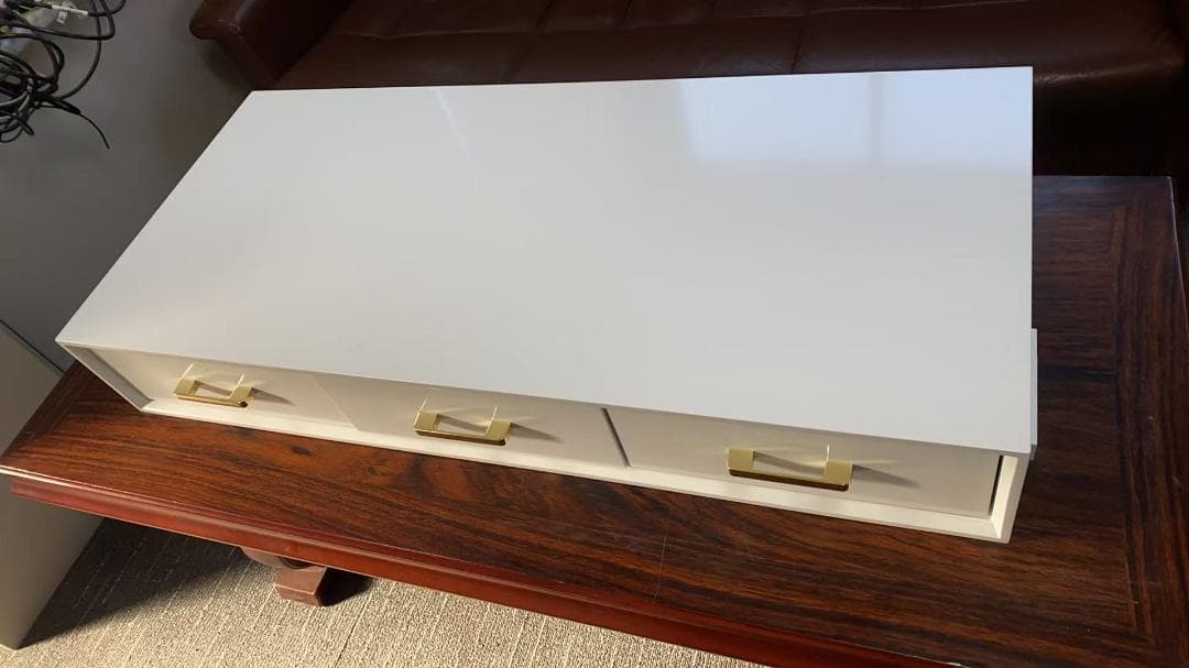 化粧台3点セット (机・鏡・椅子) 訳あり品写真をご確認J206-100-04